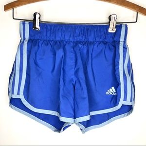 Adidas Royal Blue/Light Blue Lined Running Shorts